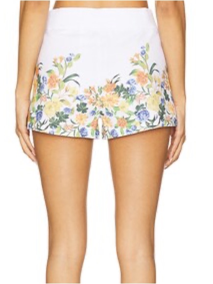 Floral Print White Women’s Shorts